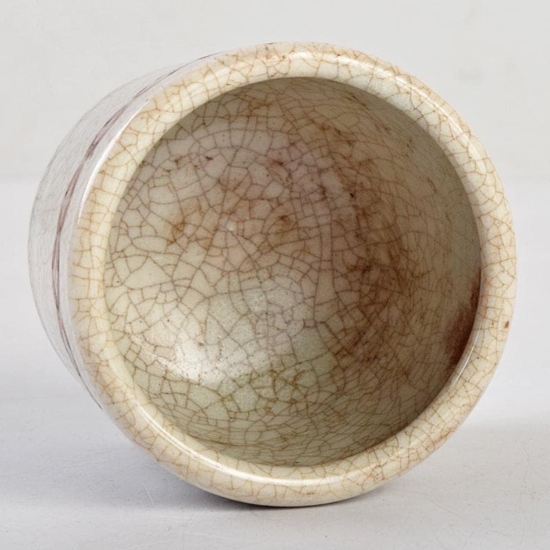 茶道具　野々村仁清作　色絵金彩　銀火屋約18g　香炉　時代箱　M　R9105