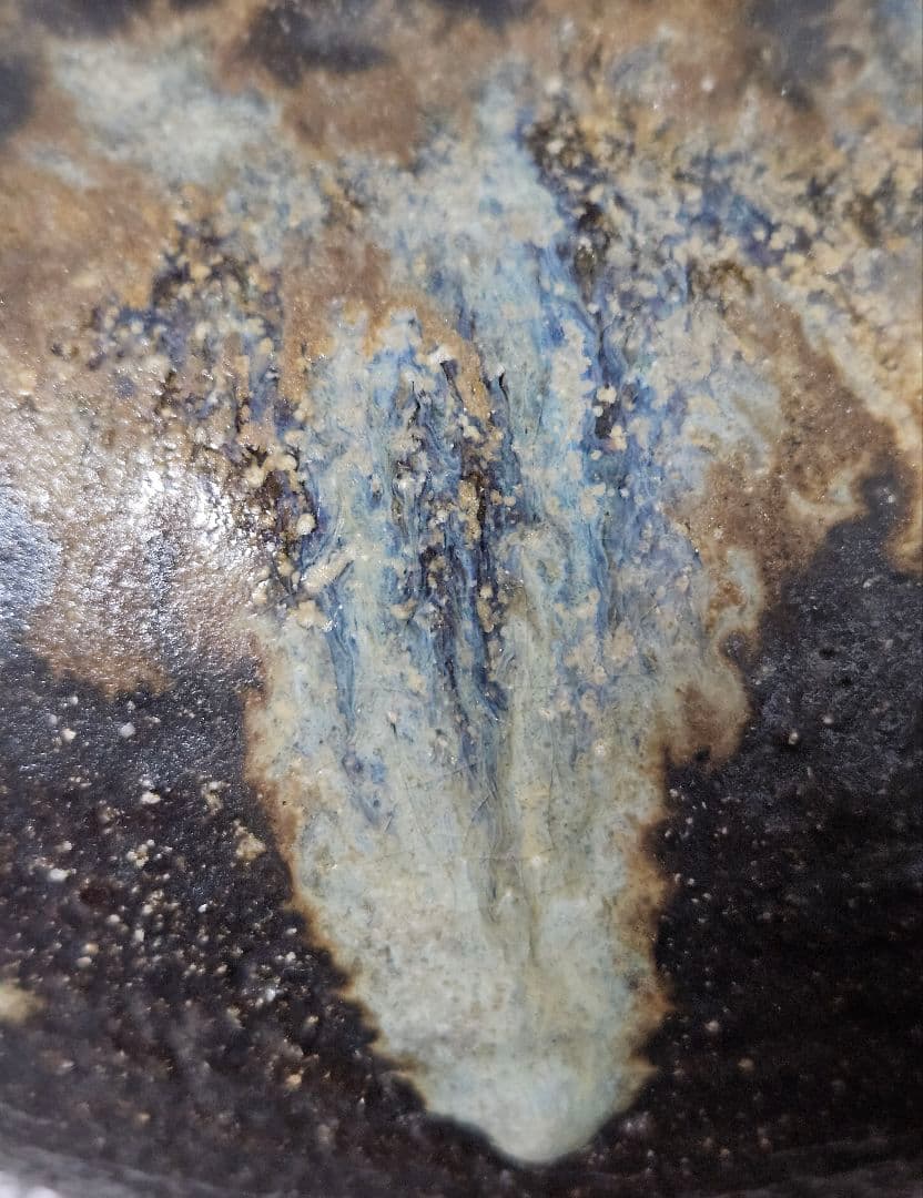 【時代古陶磁器❗】江戸時代後期～明治時代　 窯変　丸壺　花入れ　高17.6cm