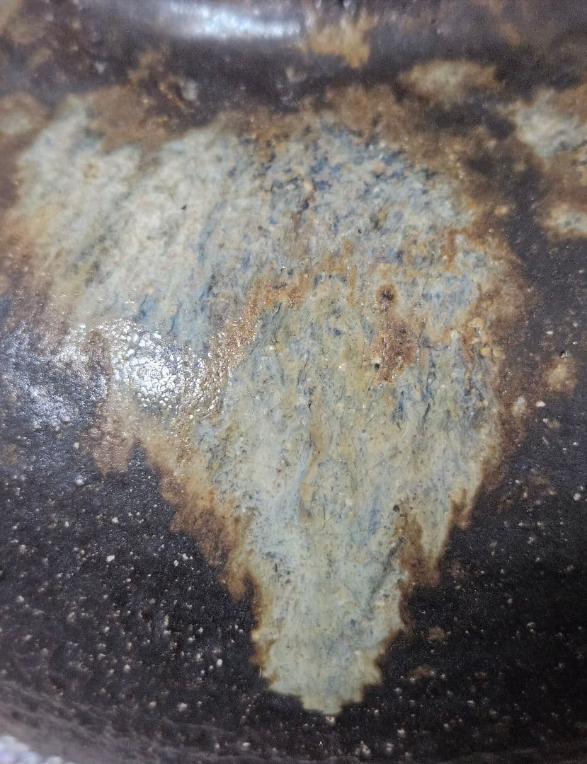 【時代古陶磁器❗】江戸時代後期～明治時代　 窯変　丸壺　花入れ　高17.6cm