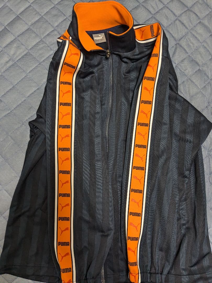 【希少 美品】プーマジャージ（プージャー）上下 XOサイズ ネイビー×イエロー