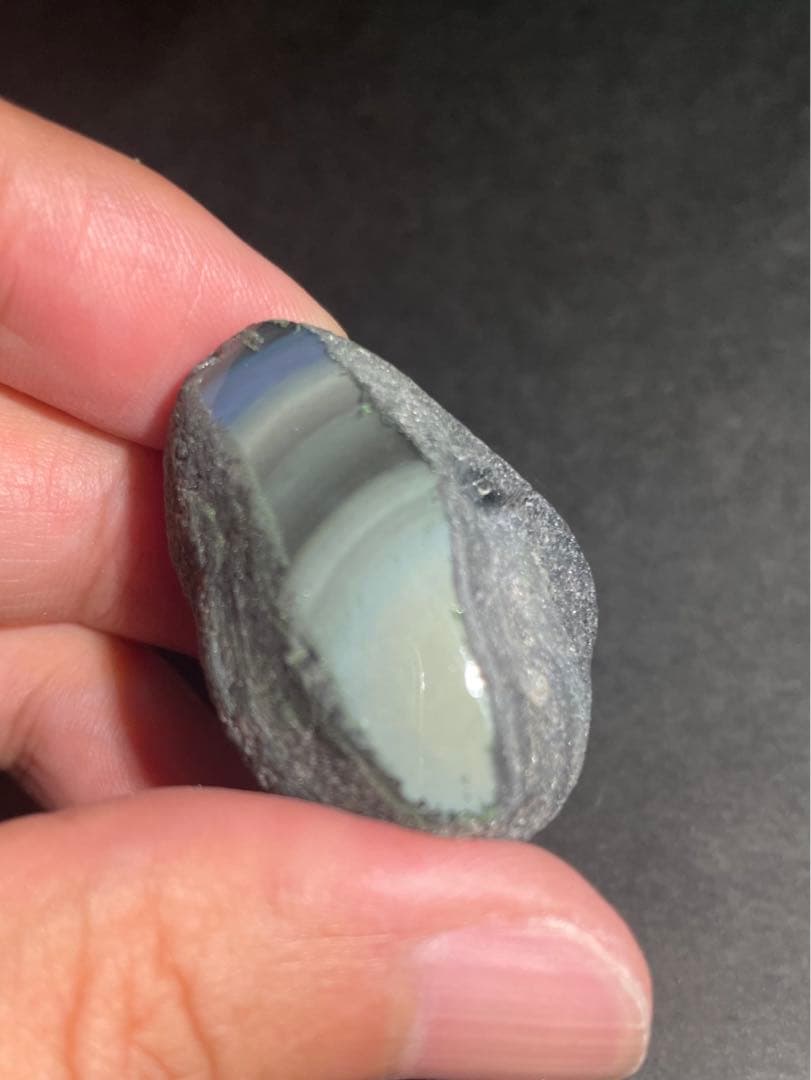 研磨品　十勝石玲瓏特選5個セット　レインボーオブシディアン