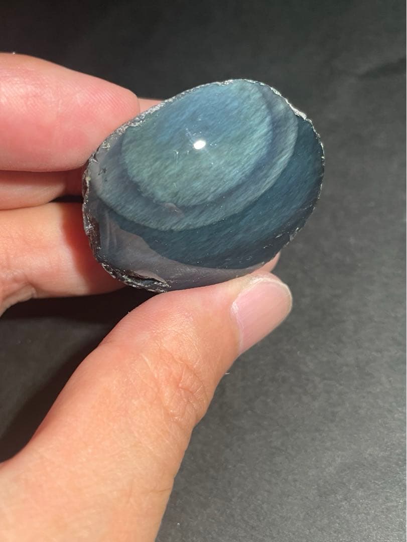 研磨品　十勝石玲瓏特選5個セット　レインボーオブシディアン