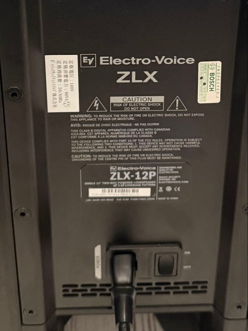 【超美品‼️】Electro-Voice ZLX-12P ペア‼️本体、箱、取説付き