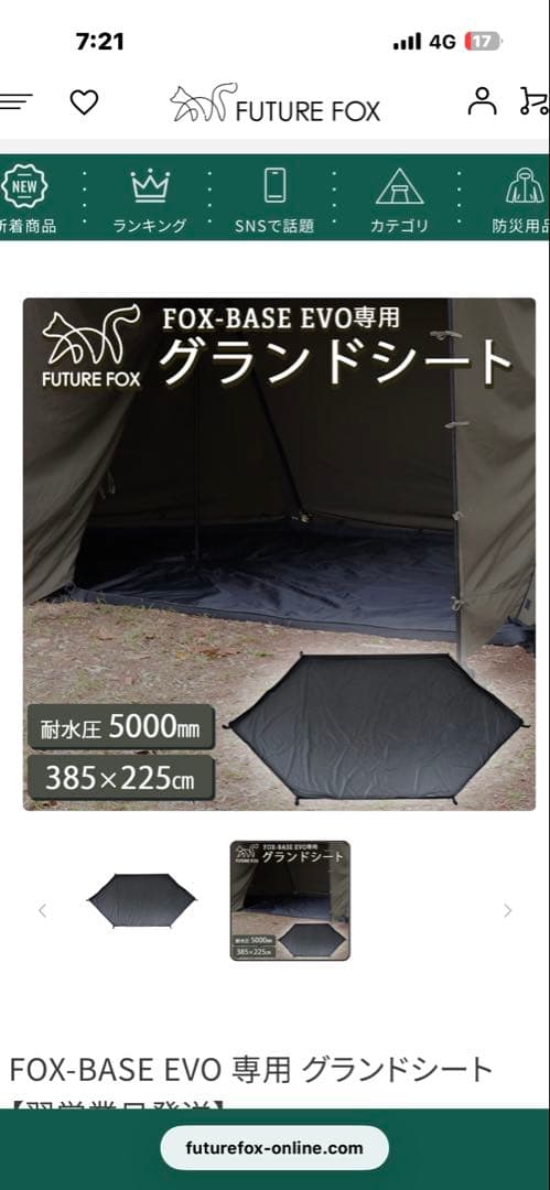 FUTUREFOX FOX-BASE EVO 前幕付き＋オプション有り