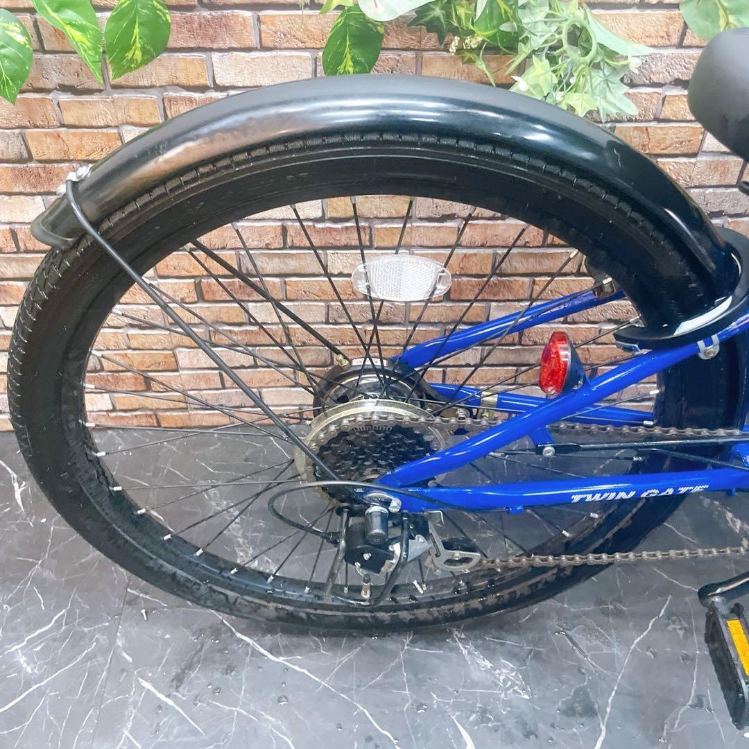 【22】子供用自転車 子供車 TWIN GATE ブルー 24インチ