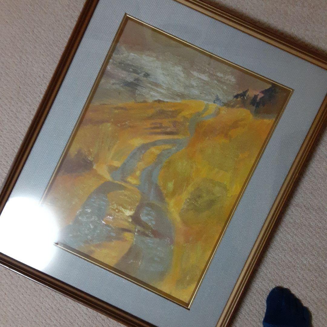 古い加藤美代三日本画/日展委嘱京展関西賞無鑑査朴土グループ/昭和白寿道風景