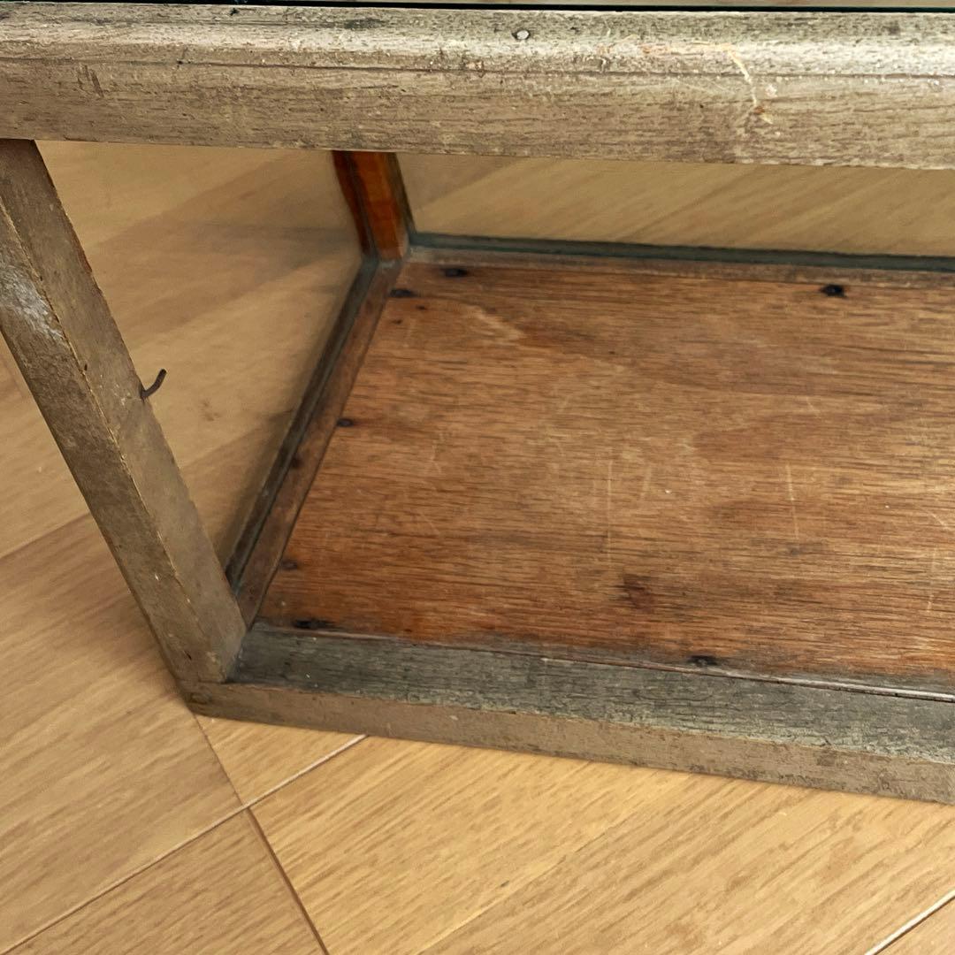 古道具　昭和レトロ　木製　ガラス　ショーケース