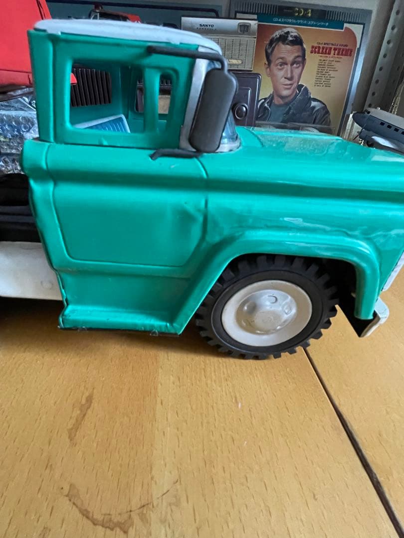 ブリキ　シボレー　ダンプカー　10輪車