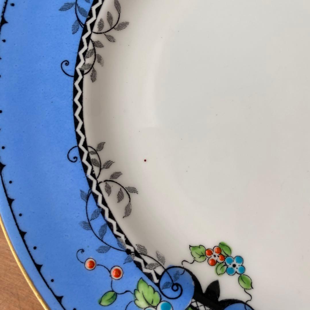 クラウンスタッフォードシャー カップ　ソーサー　プレート　エナメルが可愛いトリオ