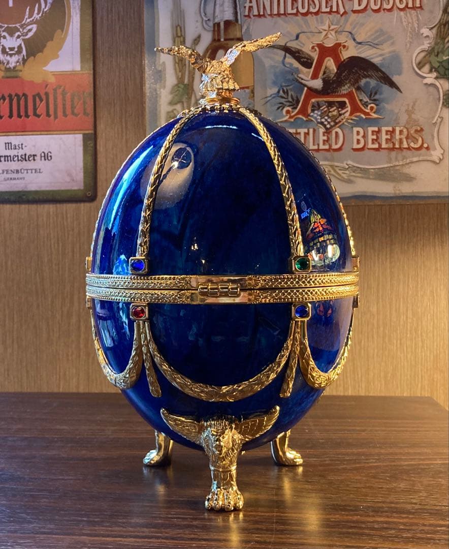 ラドガ インペリアルコレクション 青 ベネチアングラス デキャンタ 空瓶 空箱