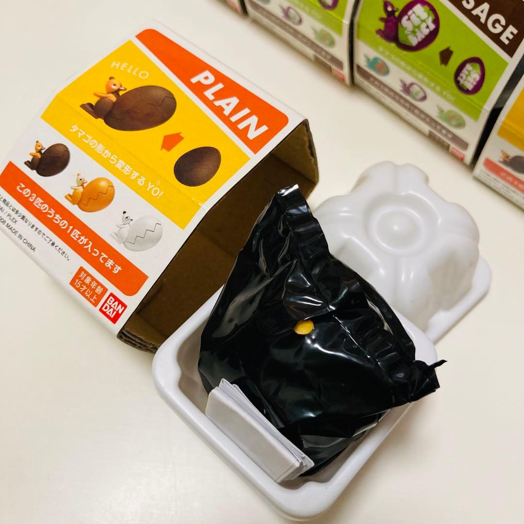 未開封品✳️タマゴラス『リス 卵型フィギュア 5個セット(プレーン＆メッセージ)』