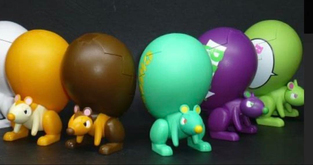 未開封品✳️タマゴラス『リス 卵型フィギュア 5個セット(プレーン＆メッセージ)』