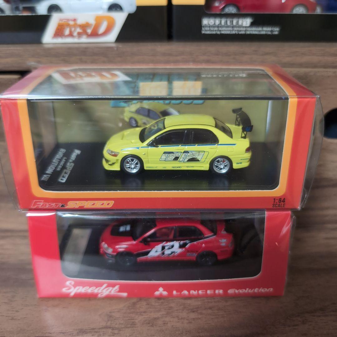 三菱 ランサーエボリューション イエロー レッド ミニカー