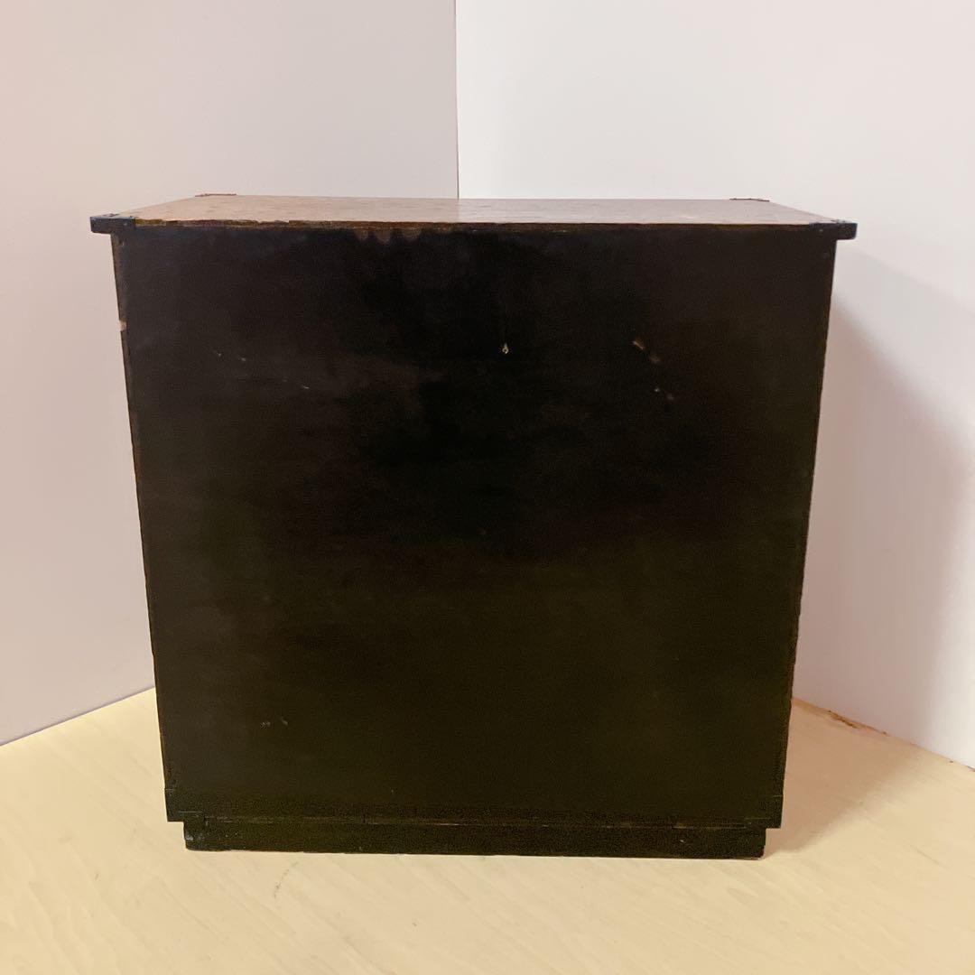 からくり箪笥　耐火金庫付き　アンティーク　昭和レトロ　小物入れ　鍵　ナンバー付き