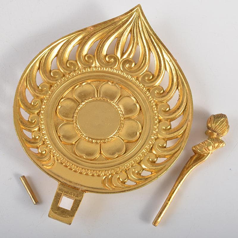 仏師　牧田秀雲作　銅鍍金　聖観世音菩薩像　仏像　置物　共箱　V　R7202B