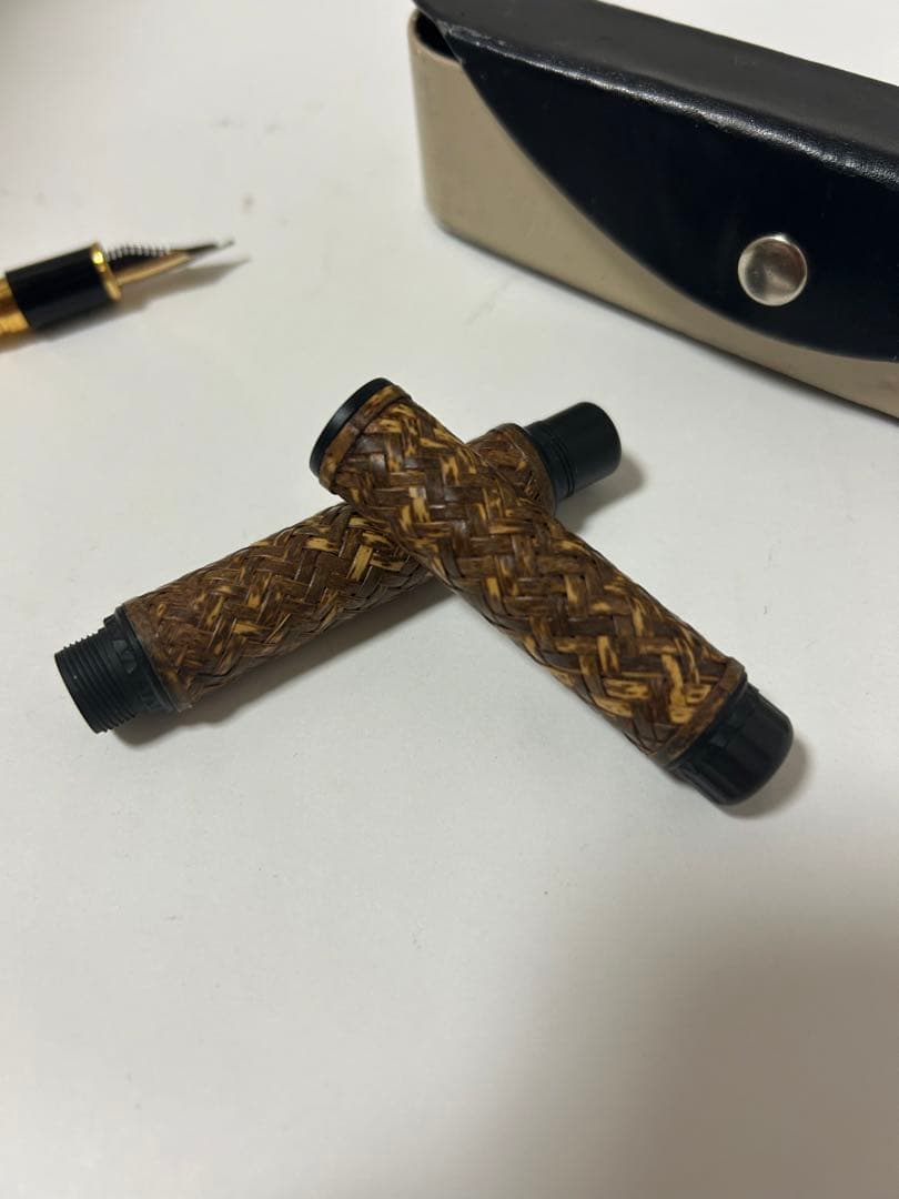 プラチナ万年筆 出雲竹編　 横網代　虎斑（とらふ） 18Kペン先