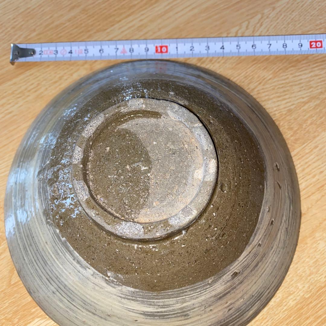 李朝前中期　刷毛目平茶碗