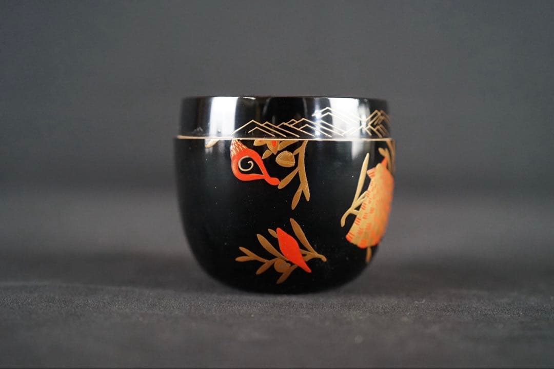 中村宗悦 而妙斎好写 海松貝蒔絵 大棗 共箱 茶道具