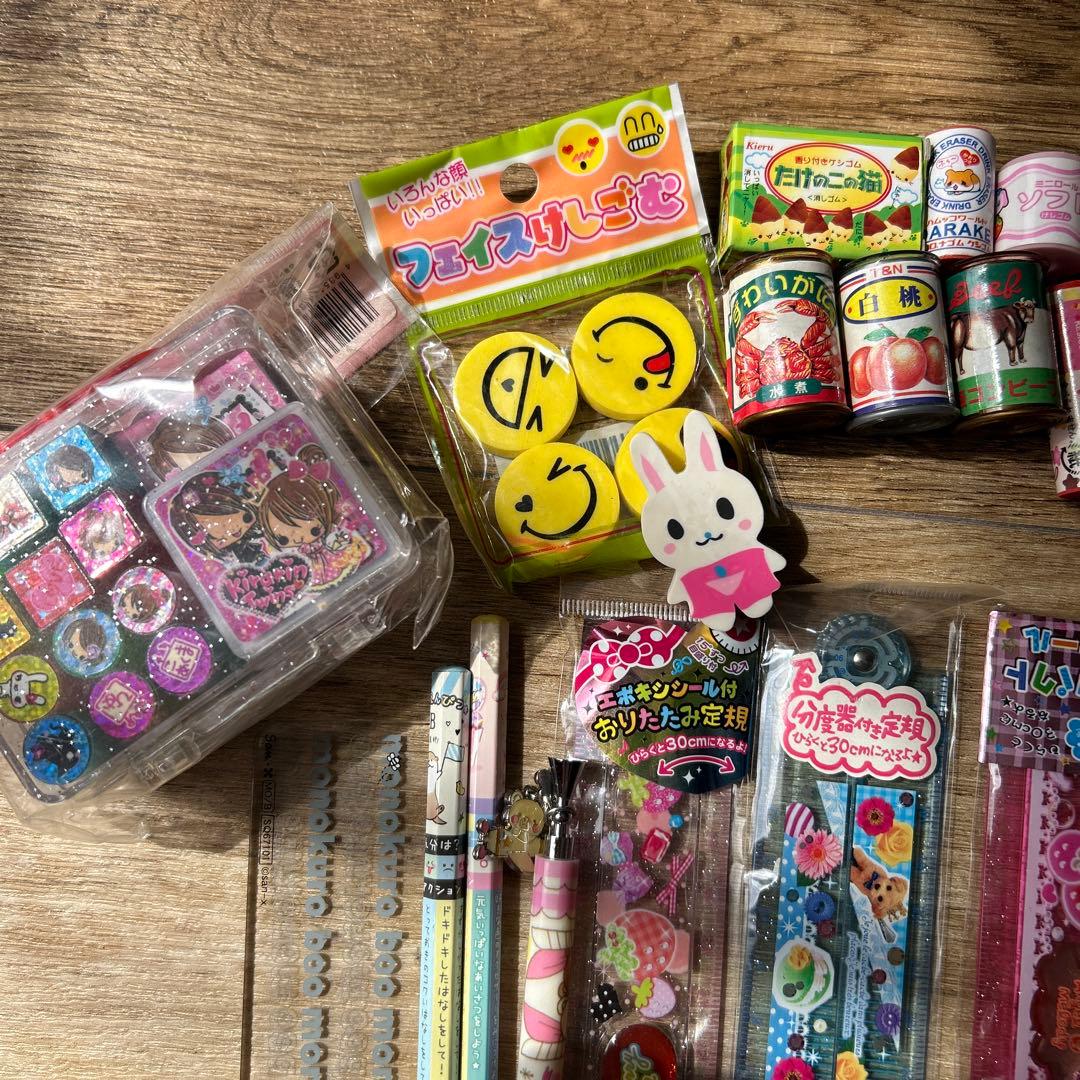 平成レトロ　文房具　消しゴム　定規　スタンプ　まとめ売り