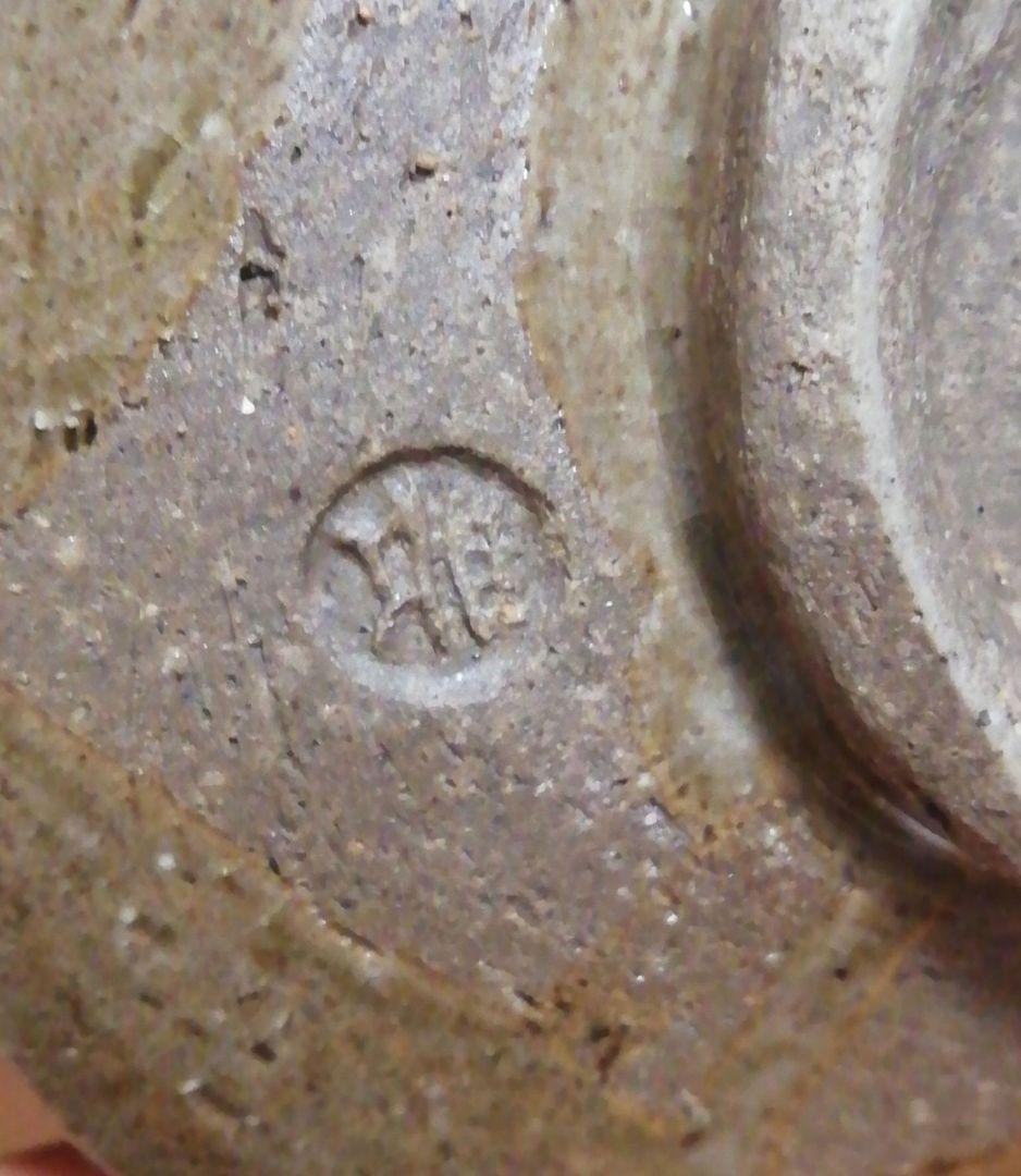 小林一雅作　唐津焼　絵唐津　沓　茶碗　共箱　共布　茶道具