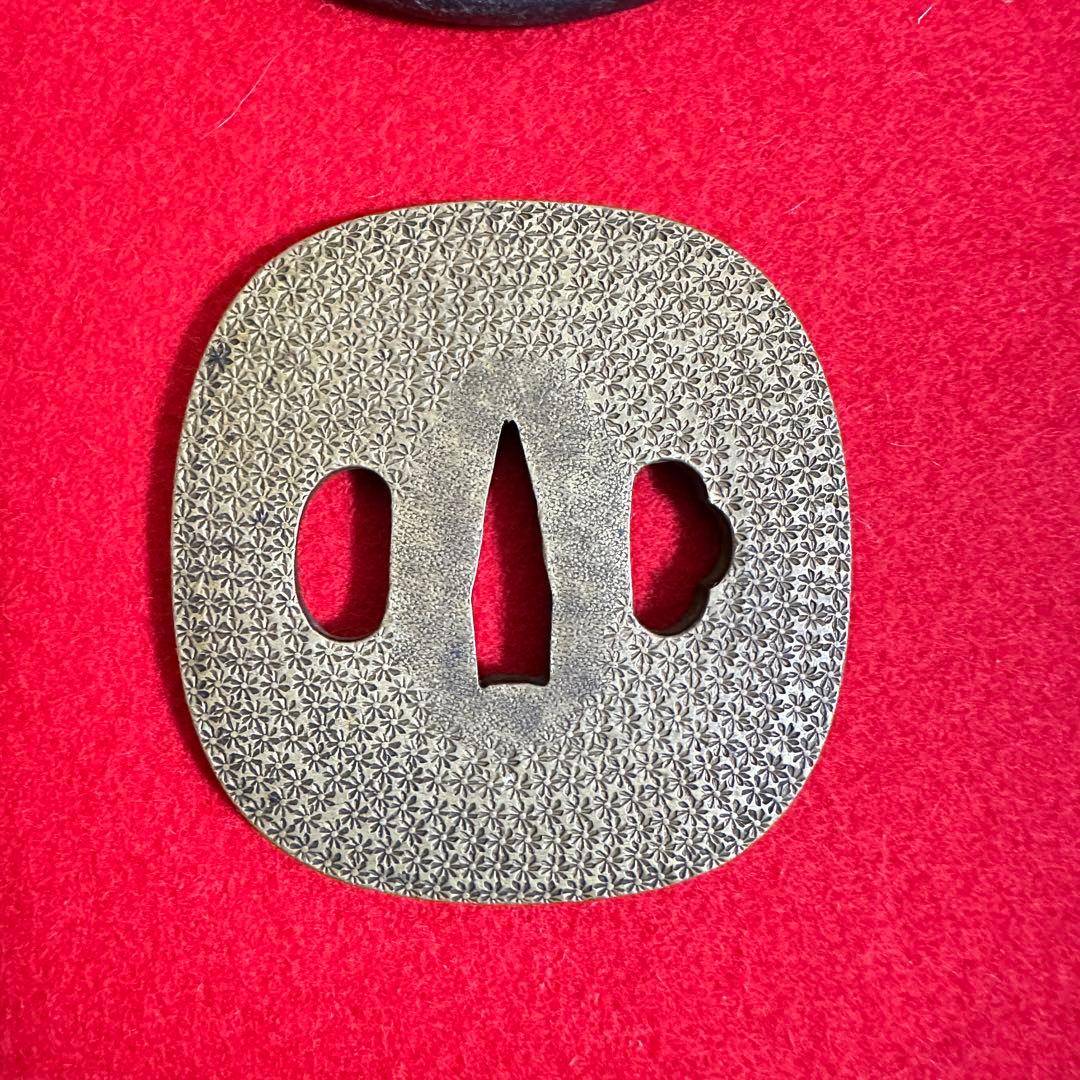 鉄地　金象嵌刀装具 鍔 刀鍔 骨董品 鉄地 鐔 武具　鉄瓶蓋 10個セット