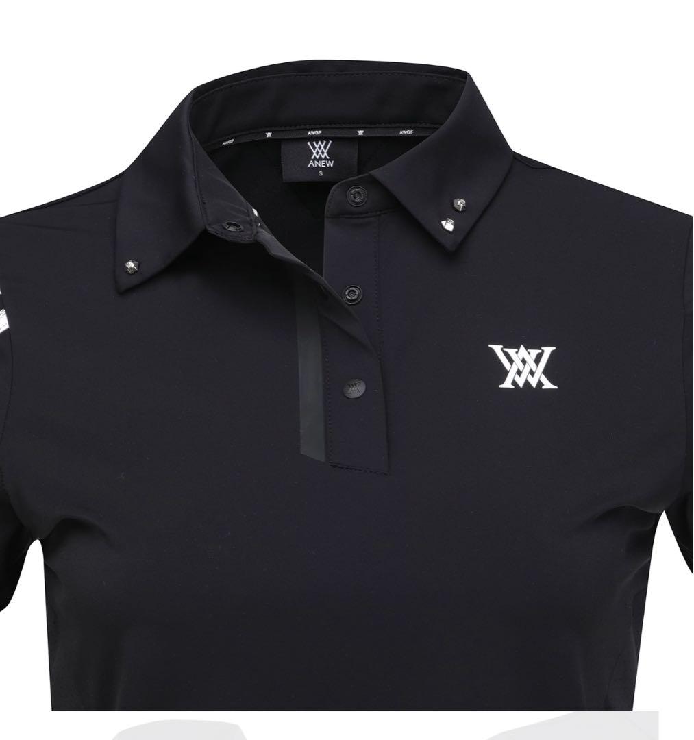 完売品 ⭐️新品タグ付き ⭐️Sサイズ ANEW レディースポロシャツ　ブラック