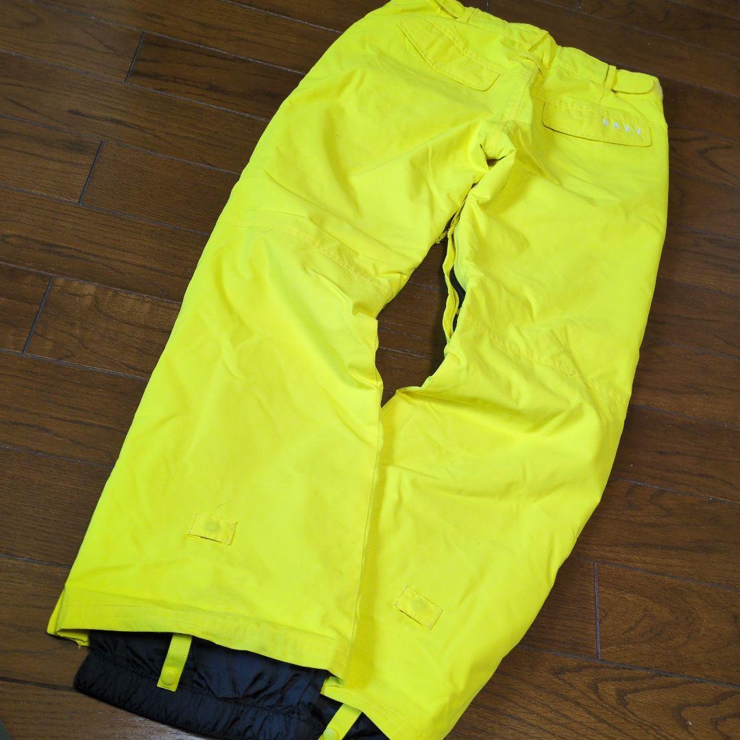 ROXY　スノボウェア　上下セット　Ｍ　ボーダー　イエロー