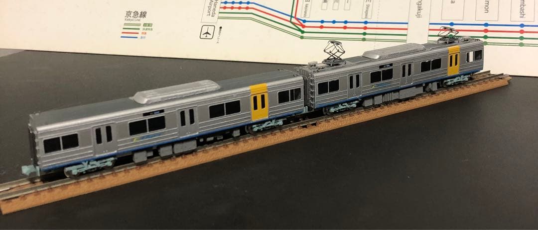 管理番号1602 北総9100形Nゲージ イエロートレイン金属製キット組立品8両