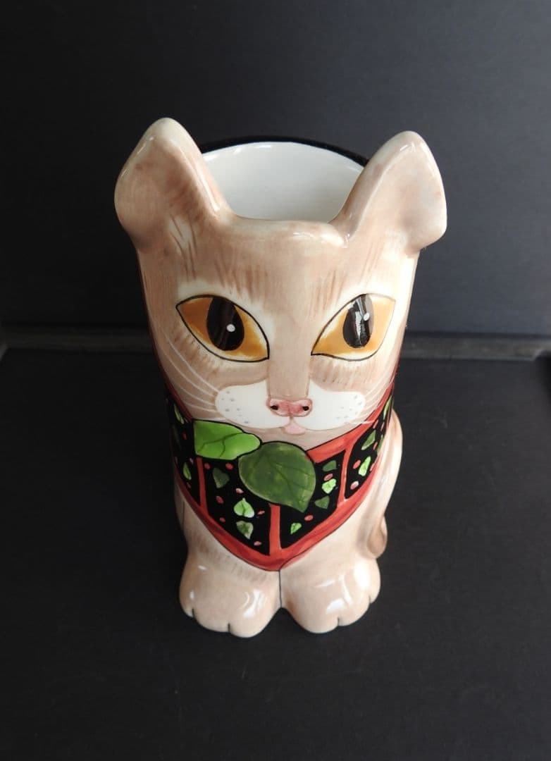SUSAN PALEY　セラミック　ビンテージ　可愛い　猫　花瓶　フラワーベース