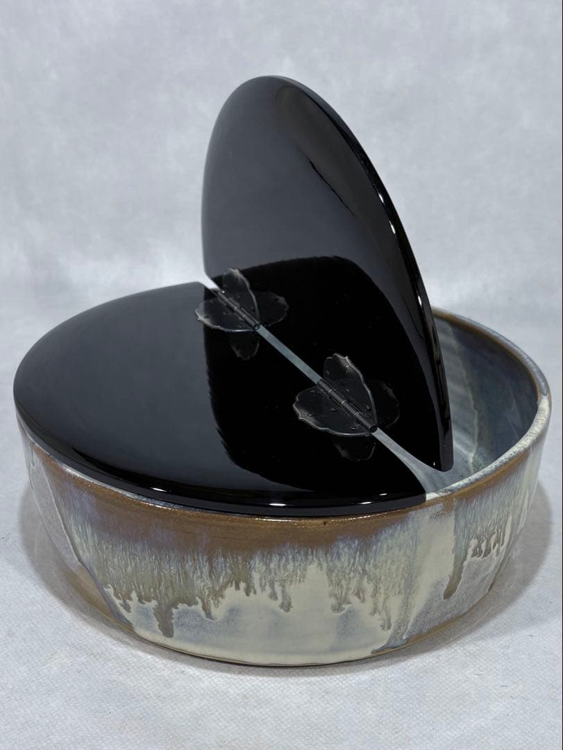 高取焼　笹山登古作 水指　美品　共箱　茶道具　送料込