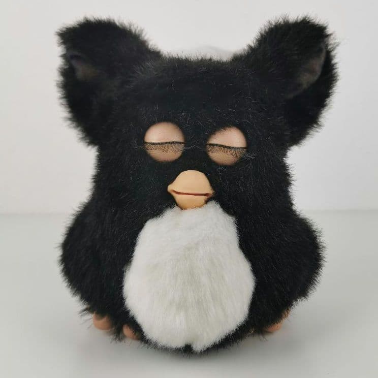 【稼動品】ファービー2 ミルキーパンダ ブルーアイ ドイツ語 箱・スプーン付き