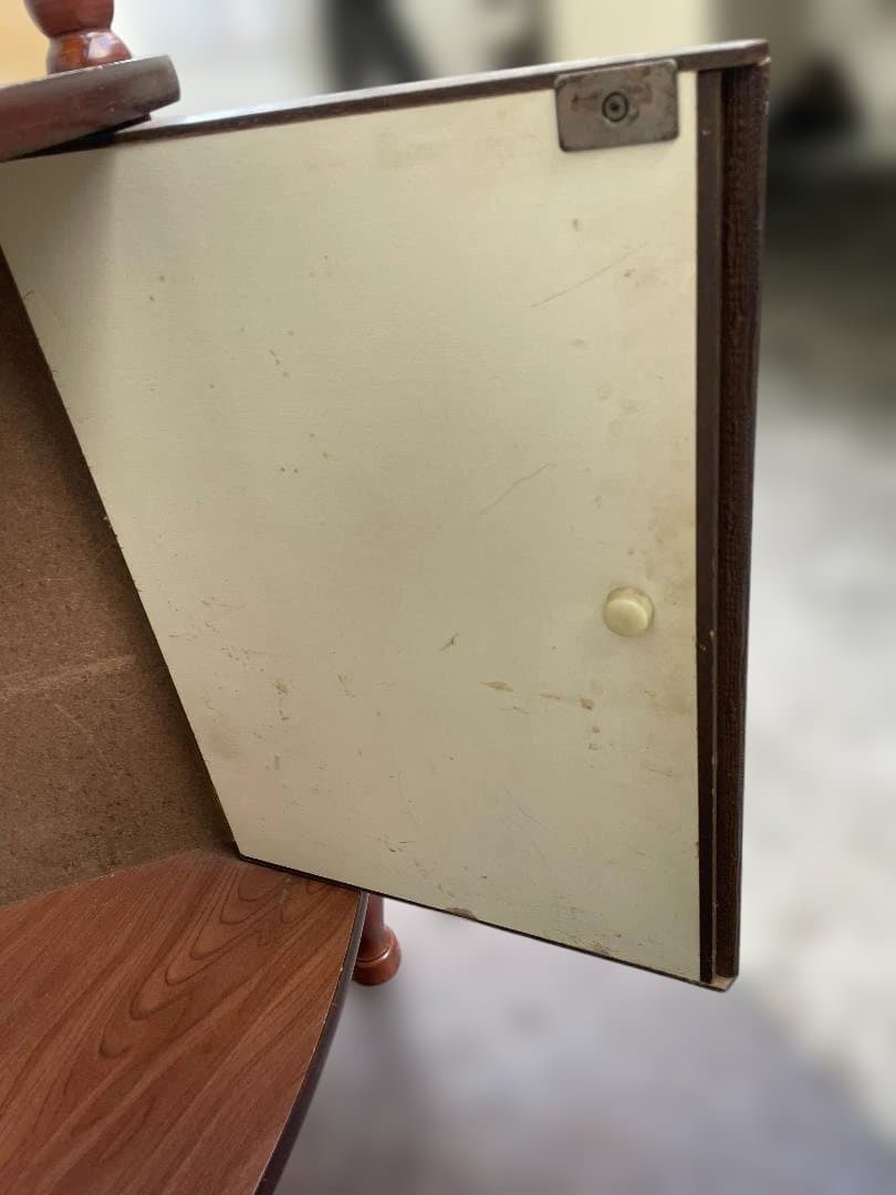 昭和 レトロ 家具 三角形 コーナー キャビネット コーナーラック 戸棚 ラック