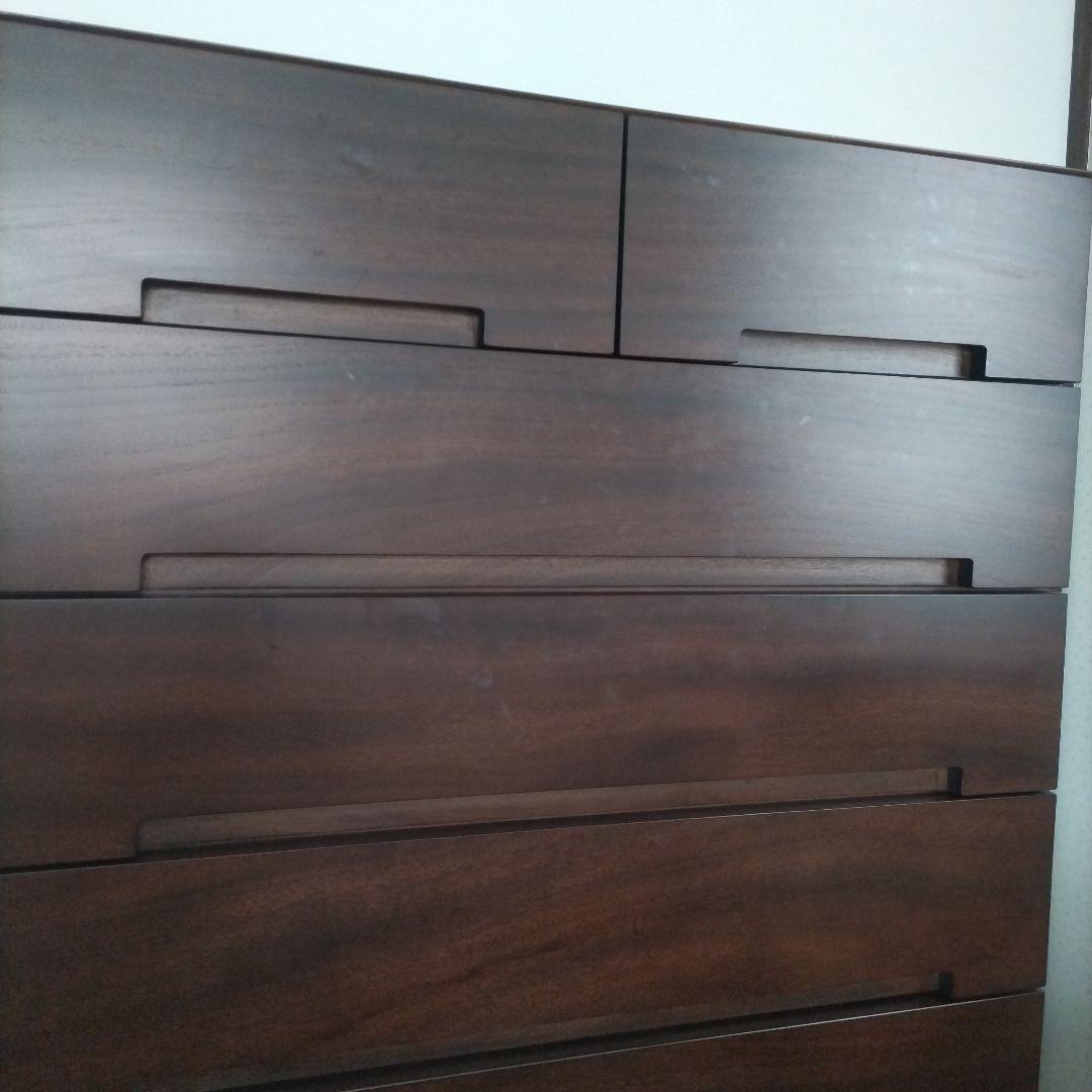 民芸家具　国産　ダークブラウン楠箪笥　6段