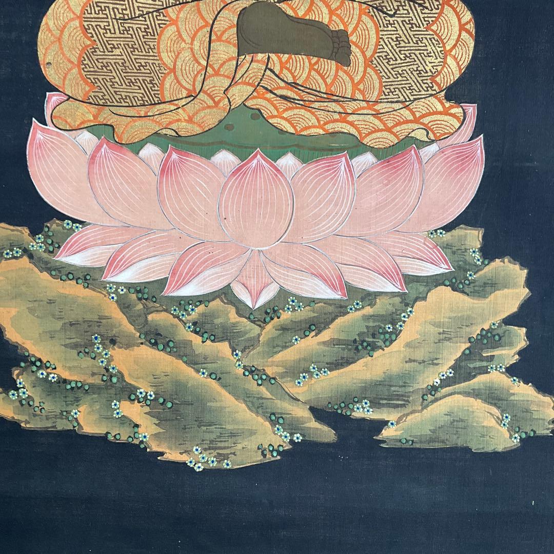 掛軸　観世音菩薩坐像　絹本　江戸時代頃