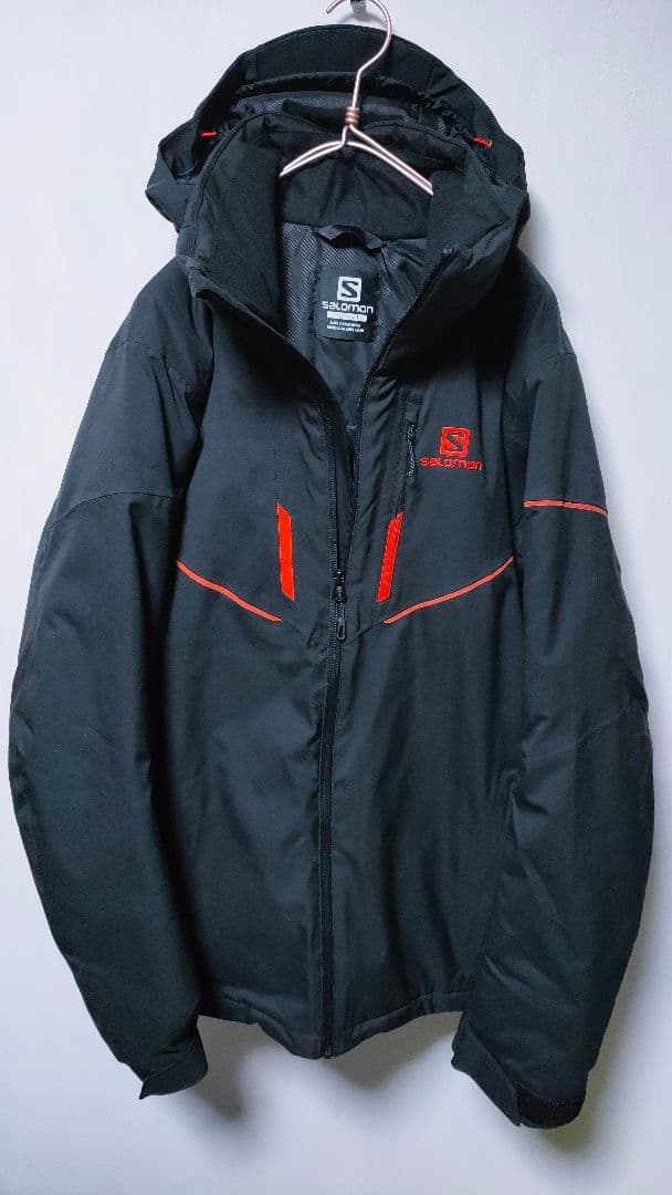 【サロモン SALOMON】スキーウェア 保温 ブラック メンズL