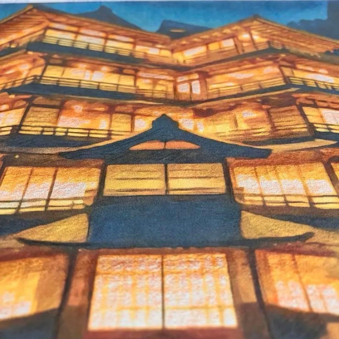 ジブリアート⑨ 千と千尋の神隠しより「金具屋」額装品32.7㎝×24.0㎝