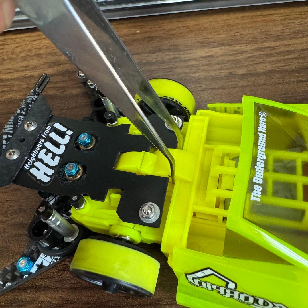 【HANA専用】ミニ四駆 MSフレキ 蛍光イエロー ラウディーブルカスタム完成品