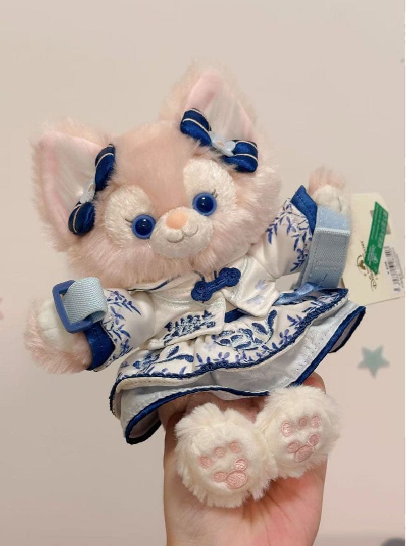 【お顔厳選】上海ディズニー　青花シリーズリーナベルぬいぐるみ SSサイズ