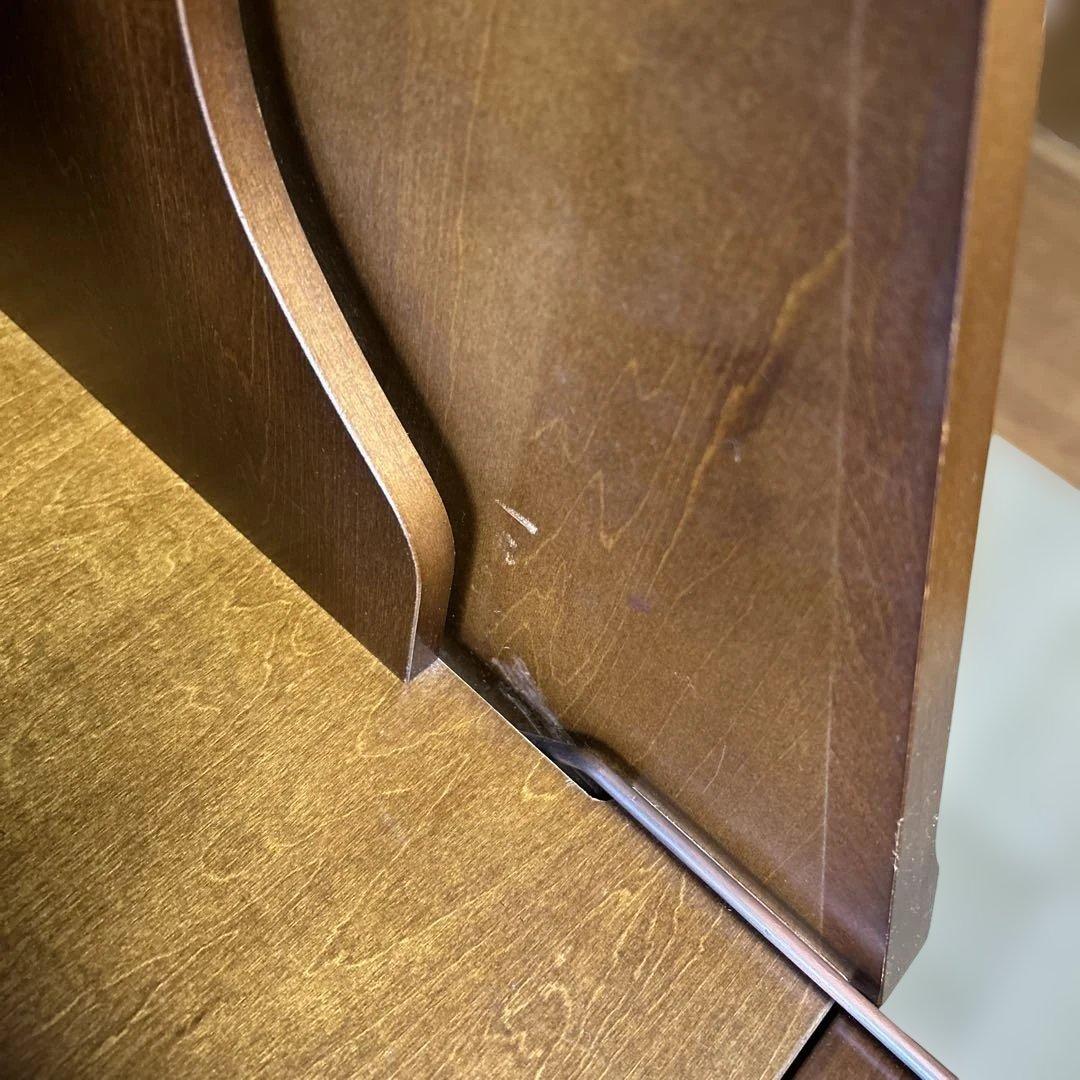 カリモク　木製ブラウン文机