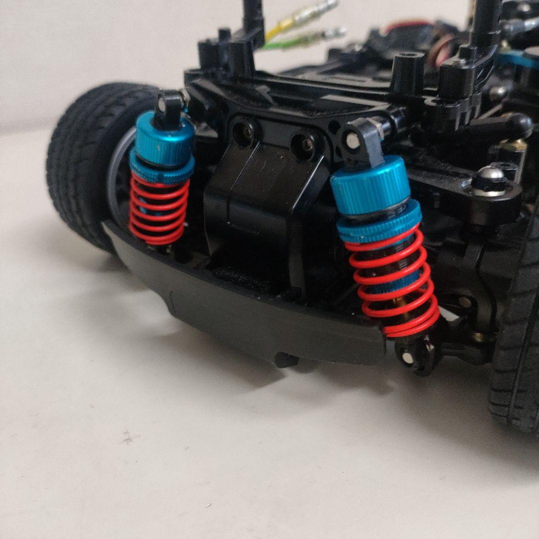 タミヤ MB-01シャーシ、 オプション装備、サーボ、フィアットボディ付き