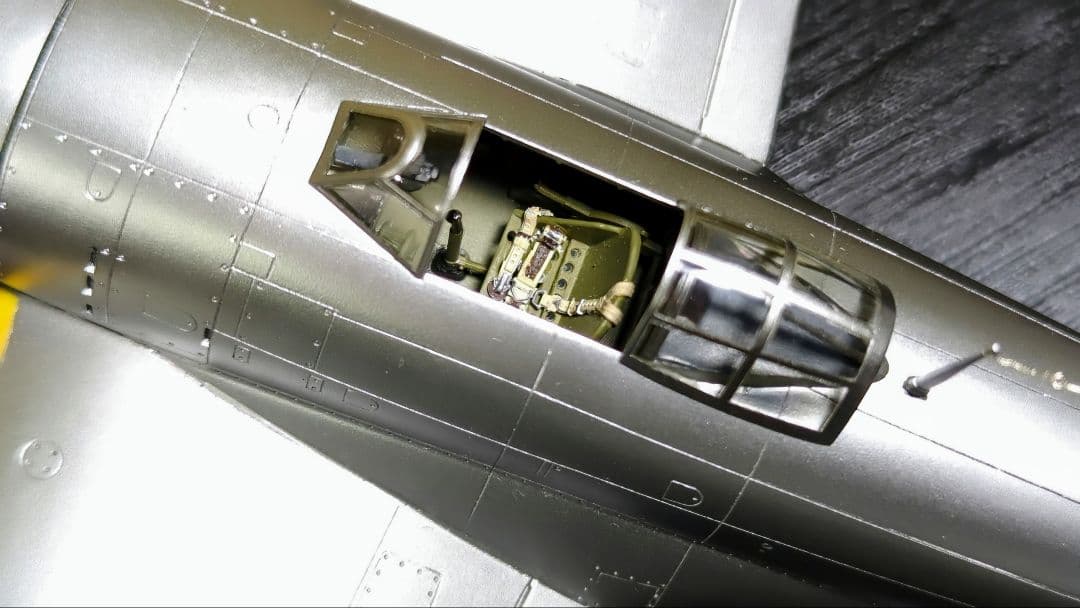 【プラモデル完成品】1/48 紫電一一型甲(シルバー塗装)(出品者製作)