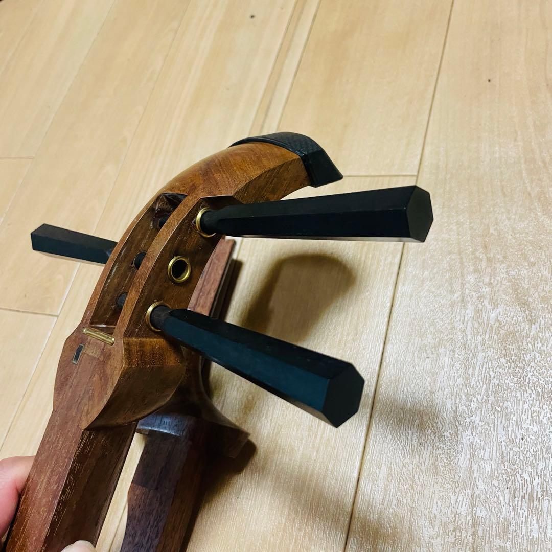 三味線　かりん　花林材　ハードケース付　現状品