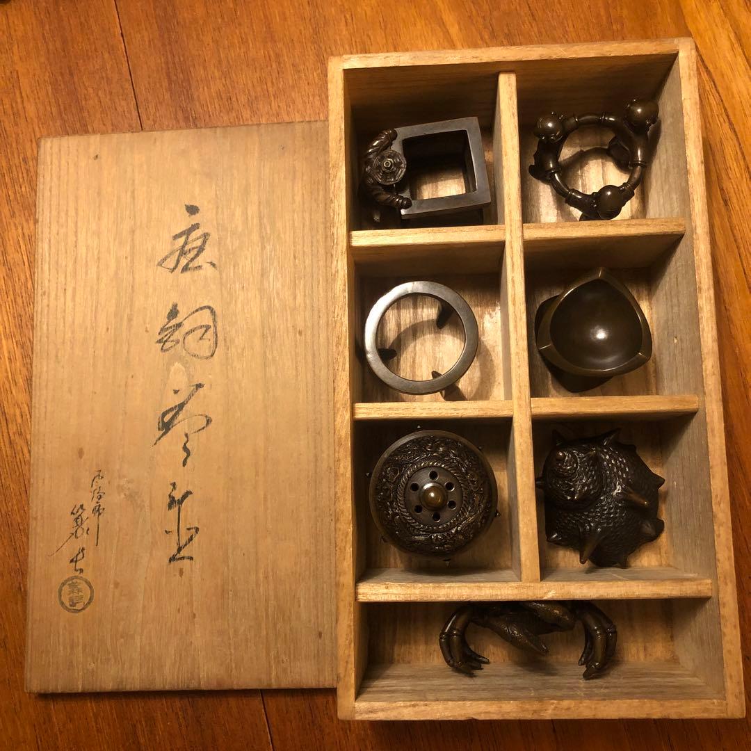 茶道具　蓋置　工芸品　唐銅