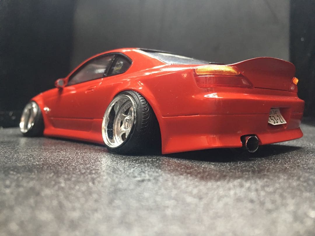 旧車プラモデル完成品1／２４アオシマs15シルビア