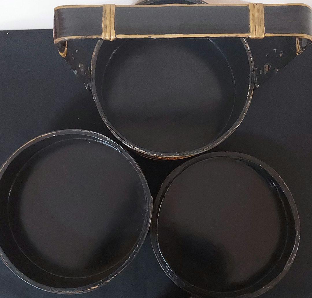 【超希少】竹　3段　漆塗　中国　骨董品　アンティーク