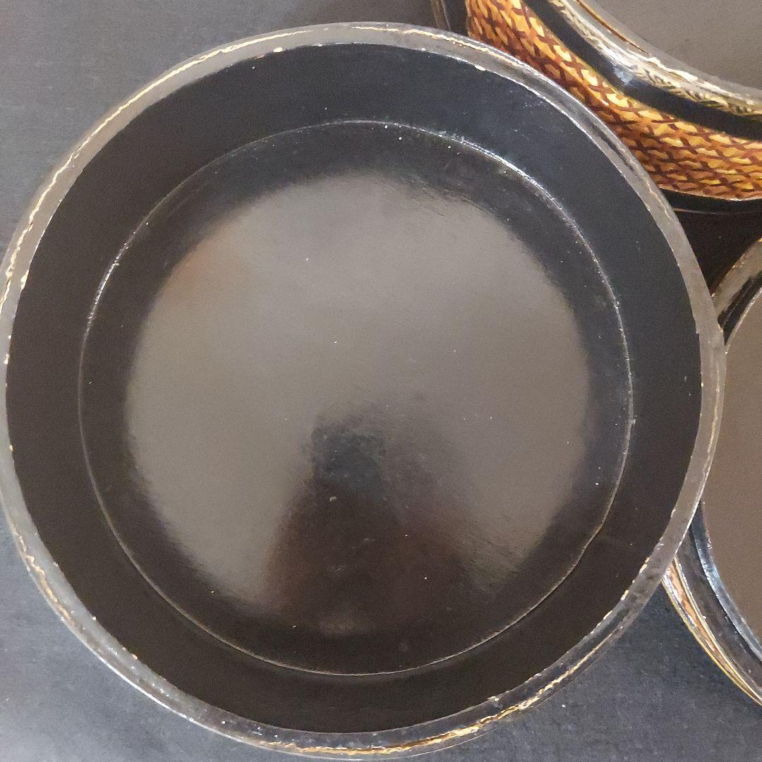 【超希少】竹　3段　漆塗　中国　骨董品　アンティーク