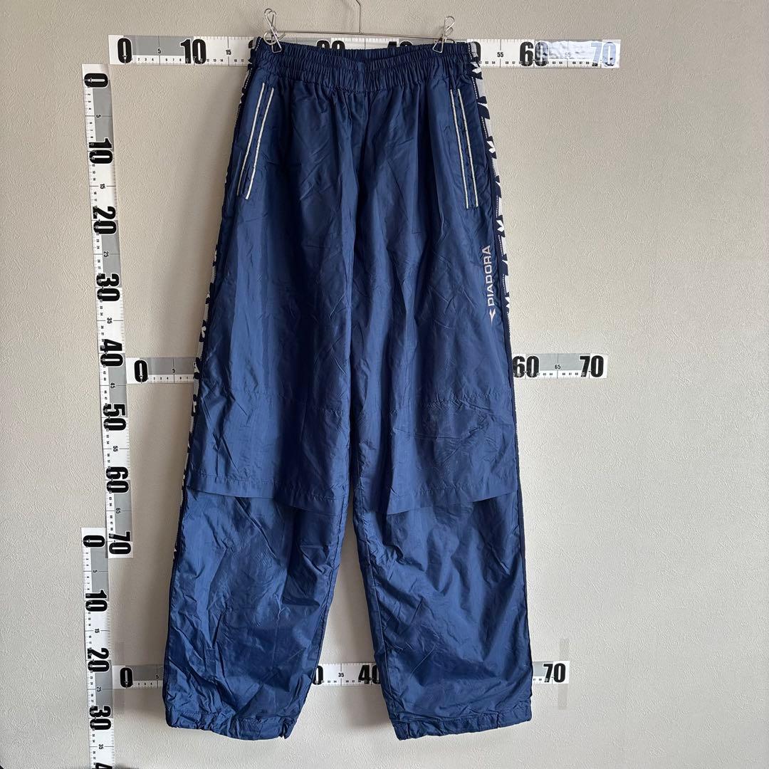 Diadora ディアドラ 上下セットアップ ナイロンジャケット M ネイビー紺