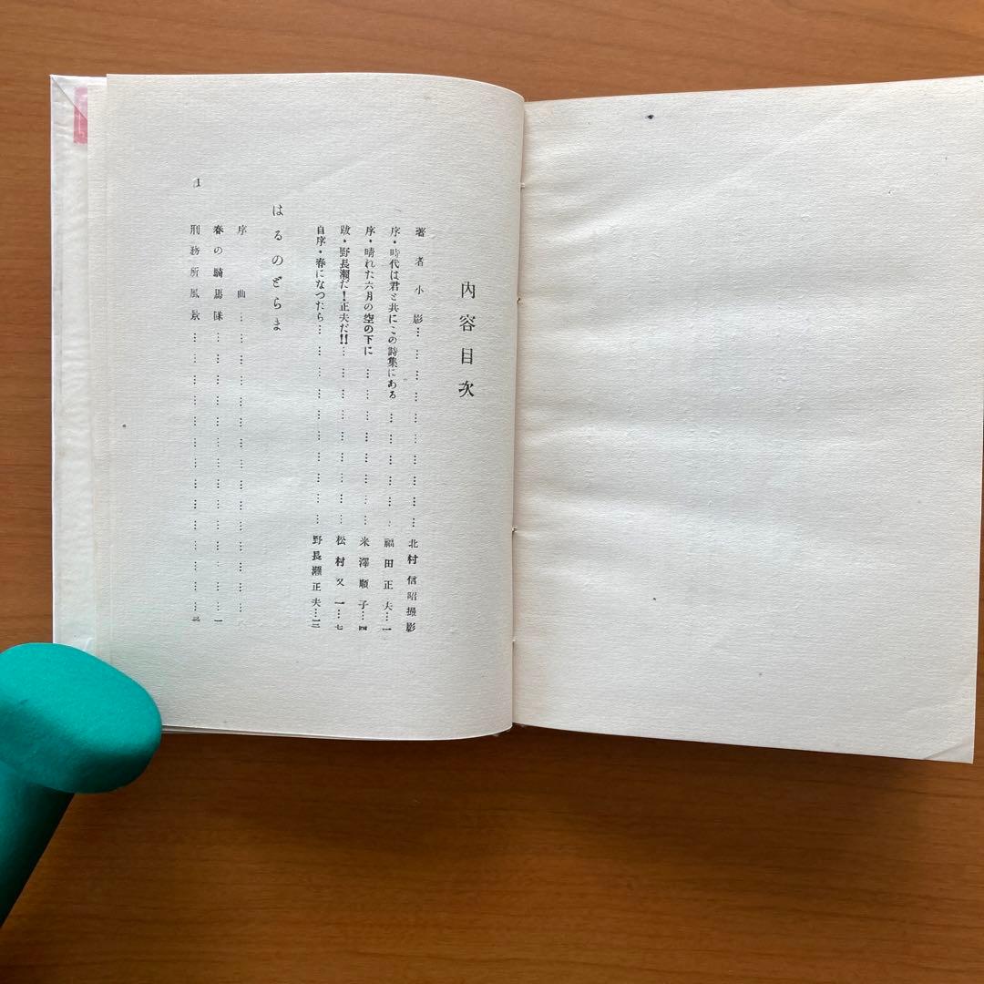 【稀覯本】刑務所の広場にも花が咲いた　野長瀬正夫第一詩集