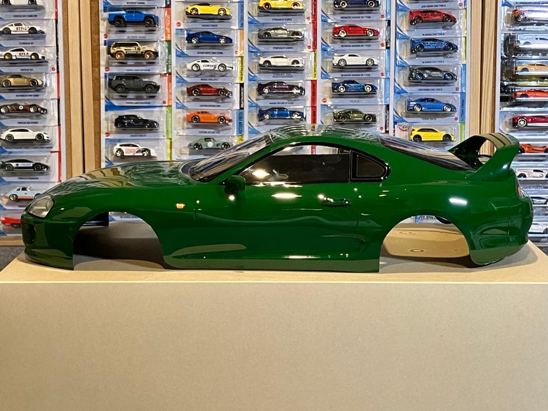タミヤ ラジコン RC トヨタ スープラ 塗装済スペアボディ レーシンググリーン