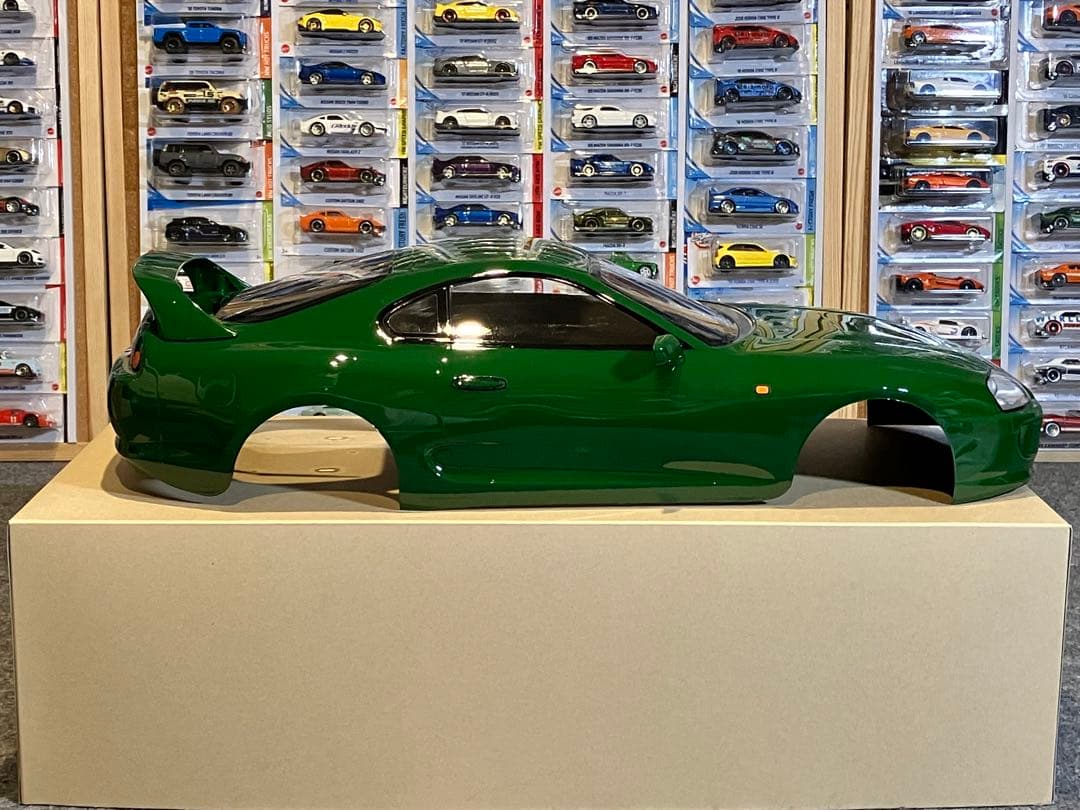 タミヤ ラジコン RC トヨタ スープラ 塗装済スペアボディ レーシンググリーン